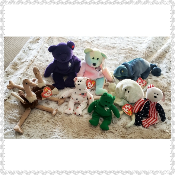 9 original beanie babies